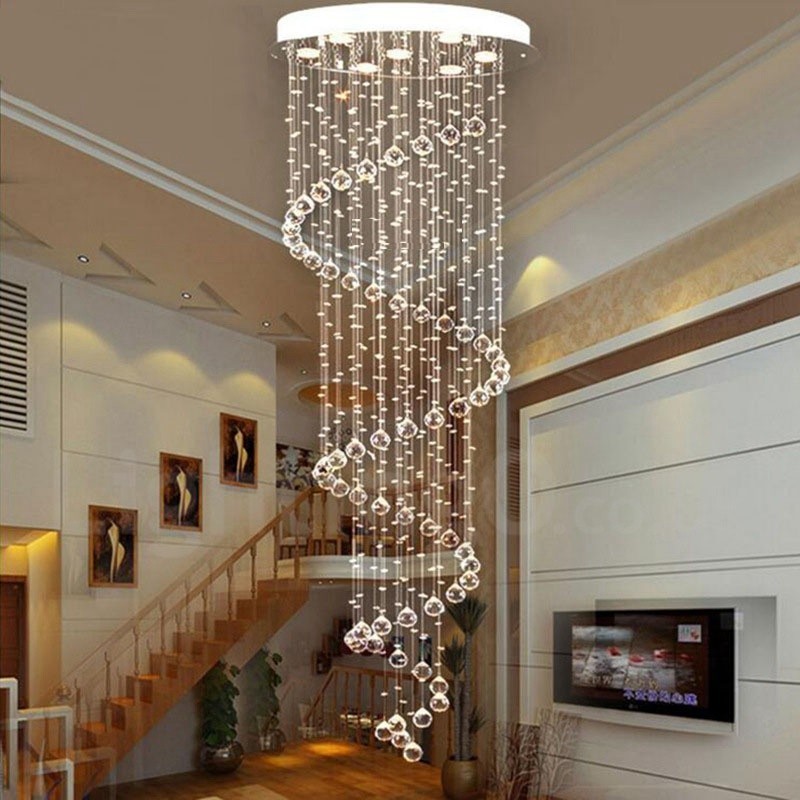 Plafonnier suspendu moderne en cristal K9 à 7 lumières, luminaire d'intérieur