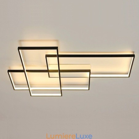 Plafonnier moderne et contemporain en aluminium avec variateur d'intensité pour salon, chambre à coucher Plafonnier moderne et contemporain en aluminium avec variateur d'intensité pour salon, chambre à coucher