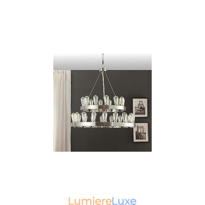 Lustre en métal chromé de style mini vintage