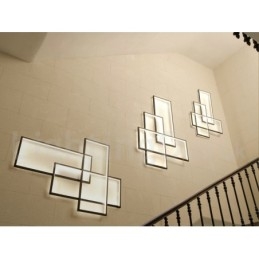 Plafonnier moderne et contemporain en aluminium avec variateur d'intensité pour salon, chambre à coucher