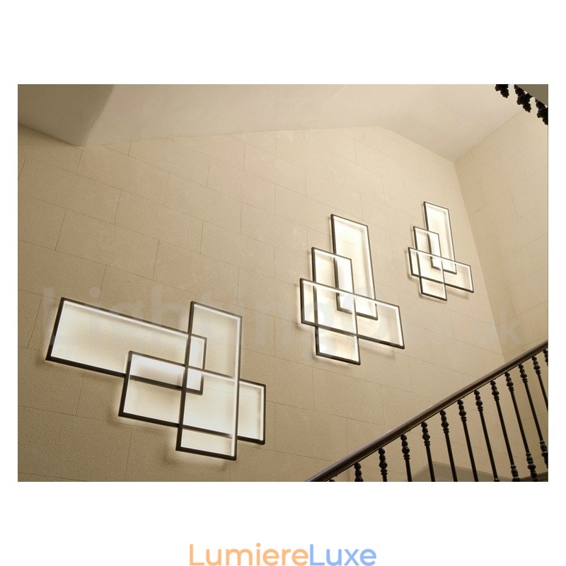 Plafonnier moderne et contemporain en aluminium avec variateur d'intensité pour salon, chambre à coucher