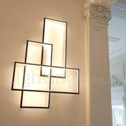 Plafonnier moderne et contemporain en aluminium avec variateur d'intensité pour salon, chambre à coucher