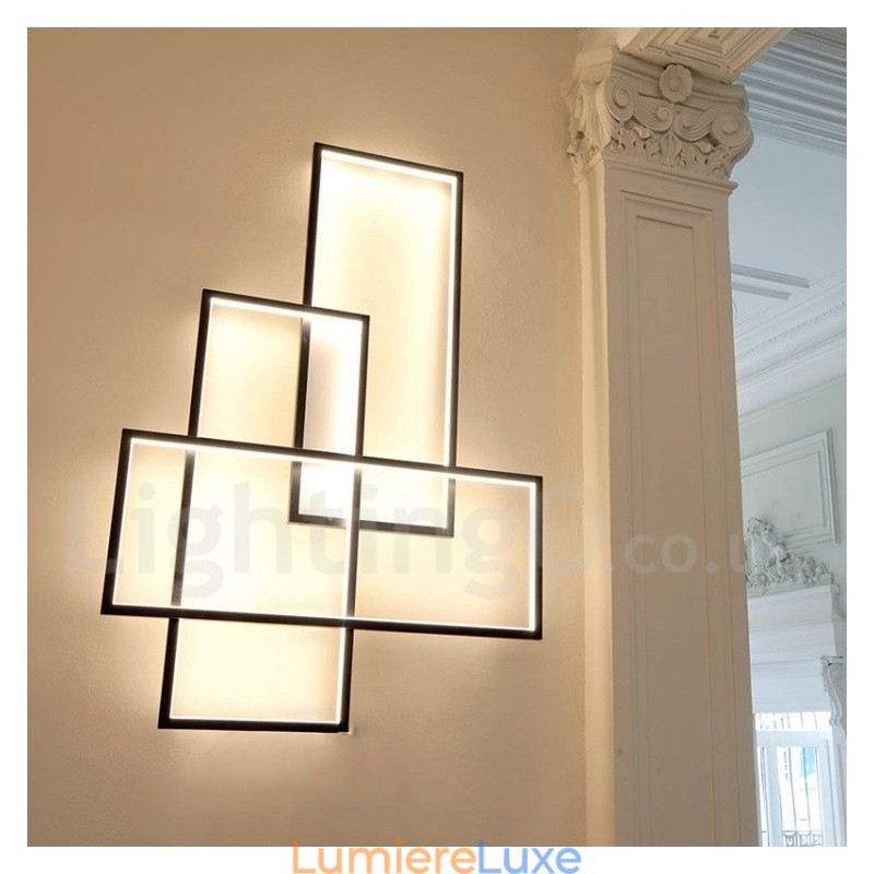 Plafonnier moderne et contemporain en aluminium avec variateur d'intensité pour salon, chambre à coucher