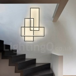 Plafonnier moderne et contemporain en aluminium avec variateur d'intensité pour salon, chambre à coucher