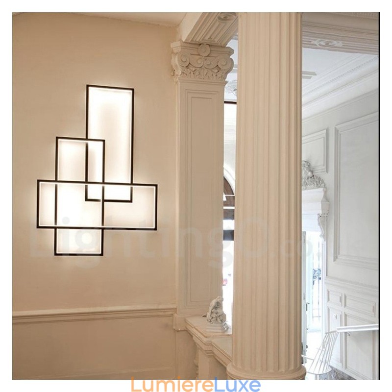 Plafonnier moderne et contemporain en aluminium avec variateur d'intensité pour salon, chambre à coucher