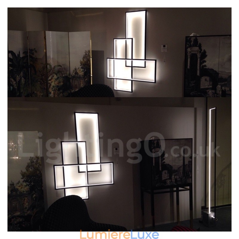 Plafonnier moderne et contemporain en aluminium avec variateur d'intensité pour salon, chambre à coucher