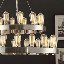 Lustre en métal chromé de style mini vintage