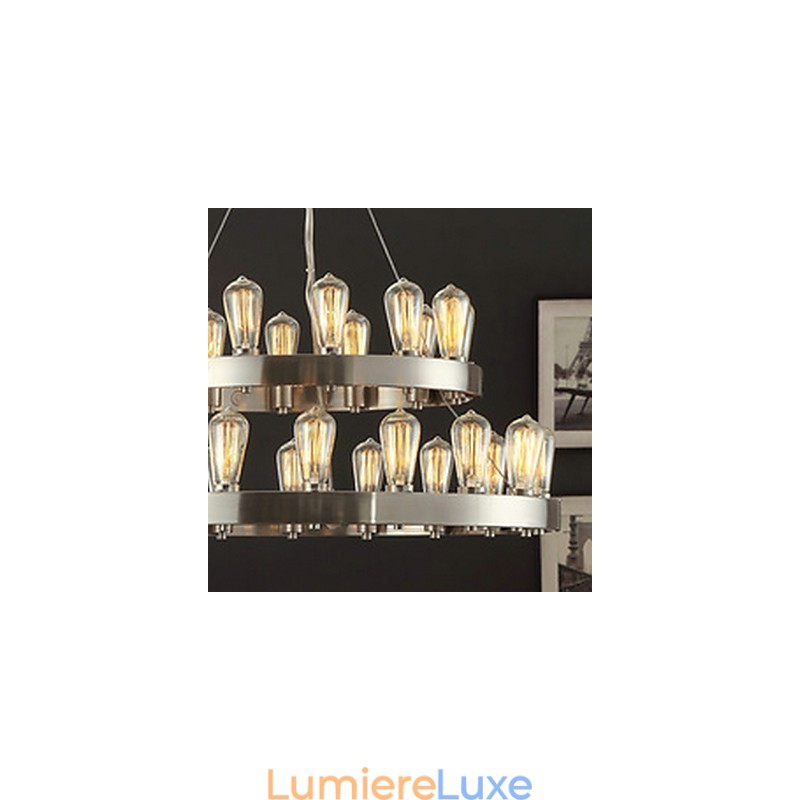 Lustre en métal chromé de style mini vintage