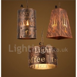 1 lampe suspendue rétro vintage style café