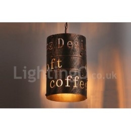 1 lampe suspendue rétro vintage style café