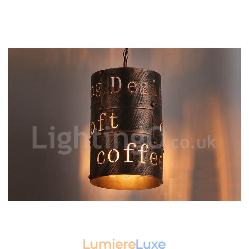 1 lampe suspendue rétro vintage style café