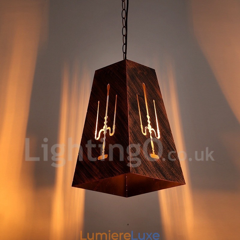 1 lampe suspendue rétro vintage style café
