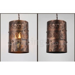 1 lampe suspendue rétro vintage style café