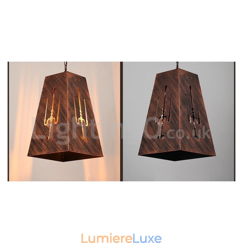 1 lampe suspendue rétro vintage style café