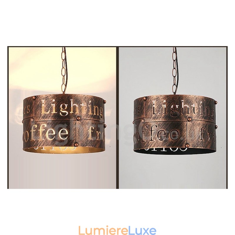 1 lampe suspendue rétro vintage style café