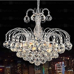Lustre de luxe moderne en cristal à 3 lumières