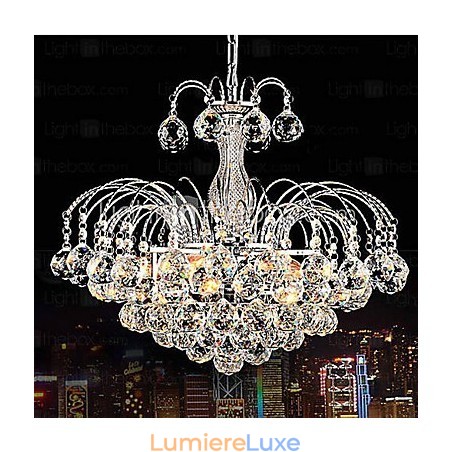 Lustre de luxe moderne en cristal à 3 lumières Lustre de luxe moderne en cristal à 3 lumières