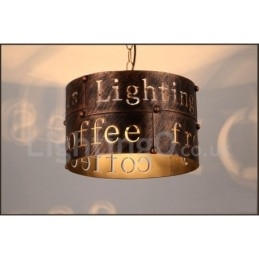 1 lampe suspendue rétro vintage style café