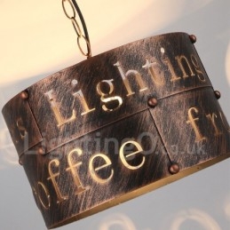 1 lampe suspendue rétro vintage style café