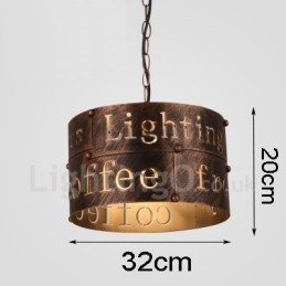 1 lampe suspendue rétro vintage style café