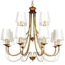 Lustre à 12 lumières de style méditerranéen rustique et contemporain moderne de style bougie