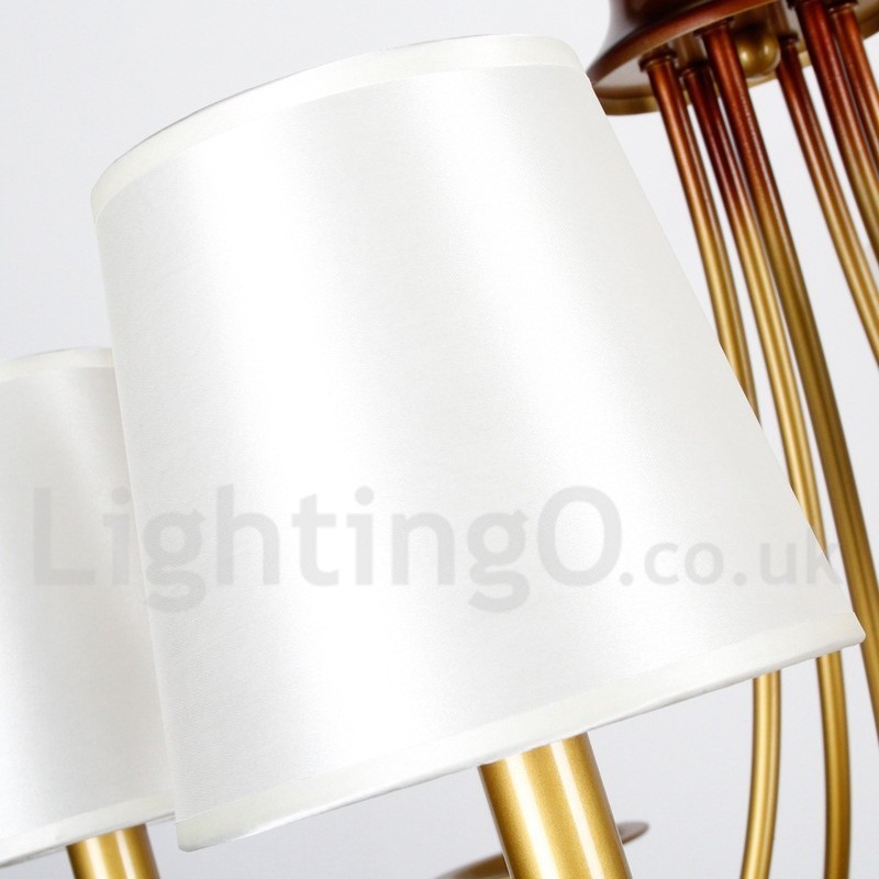 Lustre à 12 lumières de style méditerranéen rustique et contemporain moderne de style bougie