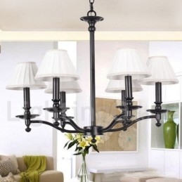 Lustre rétro rustique à 6 lumières de style bougie