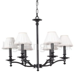 Lustre rétro rustique à 6 lumières de style bougie