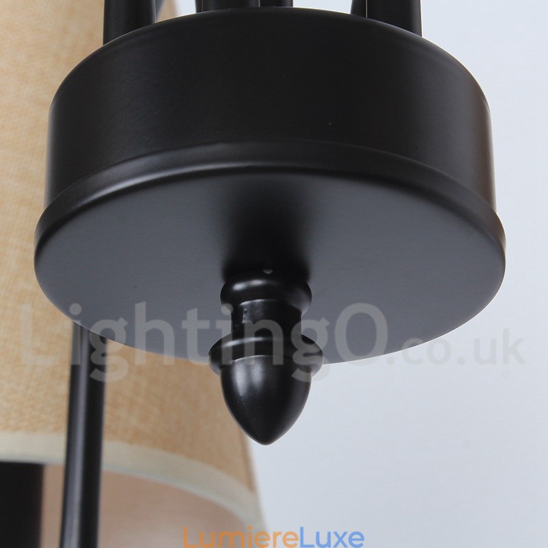 Lustre rétro contemporain à 6 lumières de style bougie