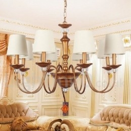 Lustre rétro à 8 lumières de style bougie