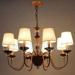 Lustre rétro à 8 lumières de style bougie