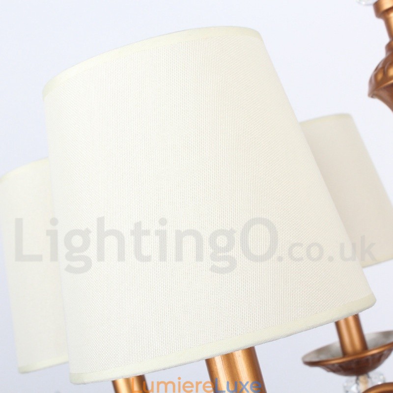 Lustre rétro à 8 lumières de style bougie
