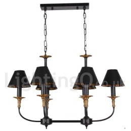Lustre rétro contemporain à 6 lumières de style bougie