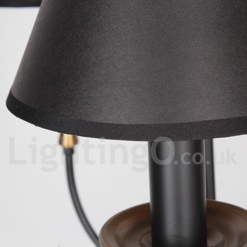 Lustre rétro contemporain à 6 lumières de style bougie