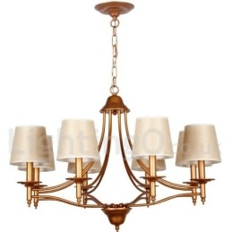 Lustre à 8 lumières de style méditerranéen rétro rustique avec bougies