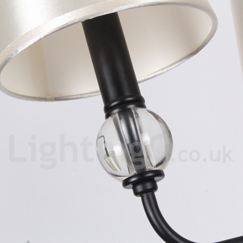 Lustre rustique rétro contemporain à 6 lumières de style bougie