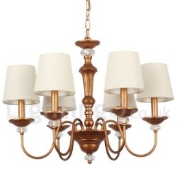 Lustre rustique noir rétro à 6 lumières de style bougie