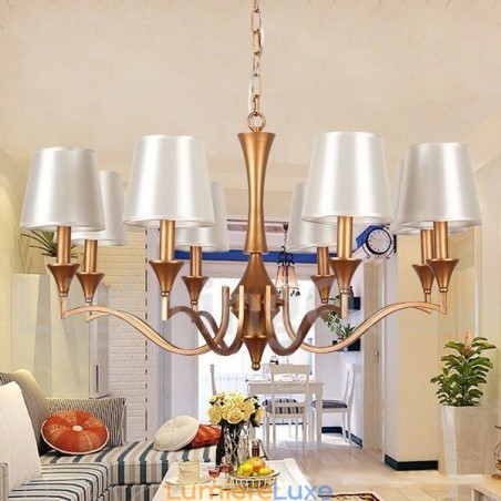 Lustre à 8 lumières de style bougie