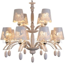 Lustre rustique rétro noir à 12 lumières, grand modèle à 2 niveaux, style bougie