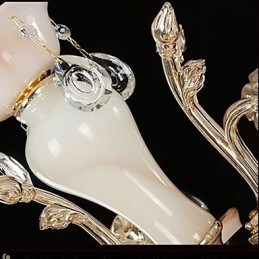 Pendentif de style européen en alliage de zinc imitation cristal de jade