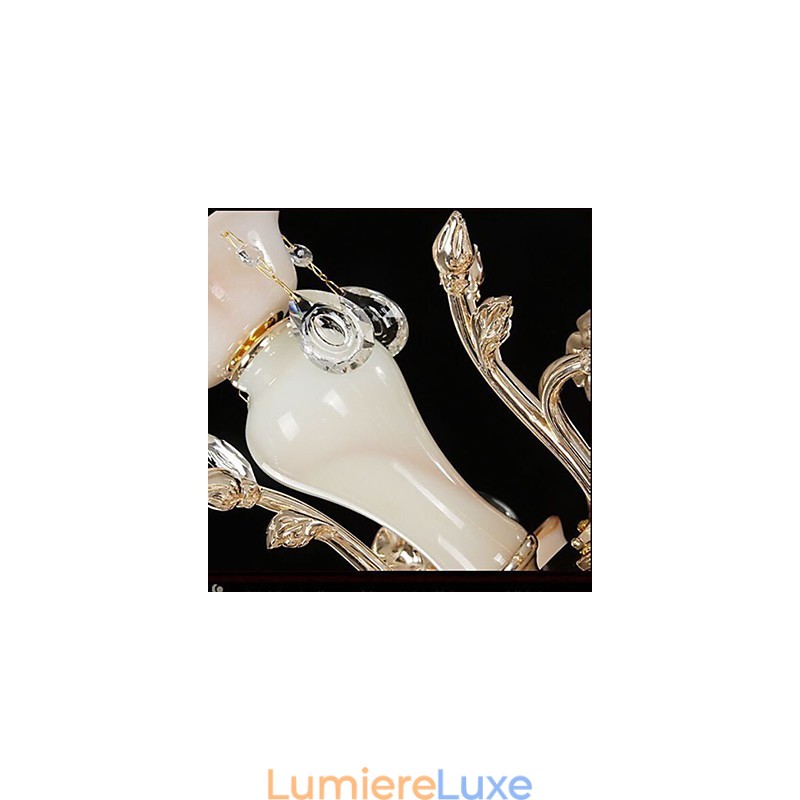 Pendentif de style européen en alliage de zinc imitation cristal de jade