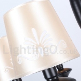 Lustre à 6 lumières de style méditerranéen en forme de bougie