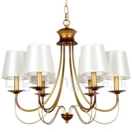 Lustre à 6 lumières de style méditerranéen rustique et contemporain moderne de style bougie