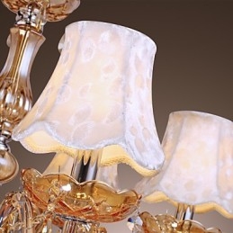 Lustre de luxe de style européen à 6 lumières avec cristal K9