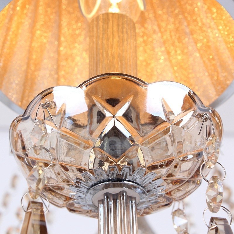 Lustre en cristal K9 à 6 lumières de style bougie
