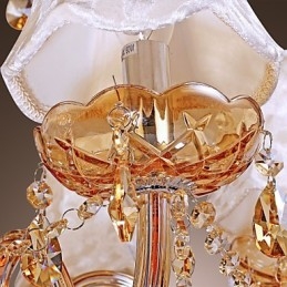 Lustre de luxe de style européen à 6 lumières avec cristal K9