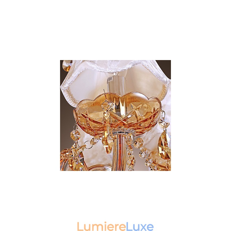 Lustre de luxe de style européen à 6 lumières avec cristal K9