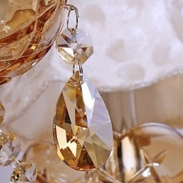 Lustre de luxe de style européen à 6 lumières avec cristal K9