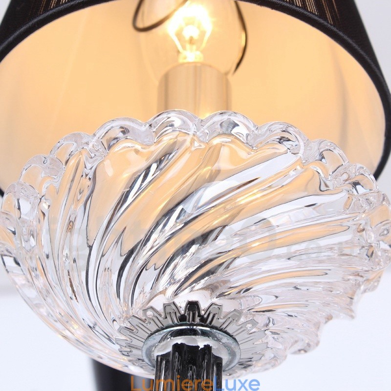 Lustre contemporain en cristal K9 blanc à 8 lumières de style bougie