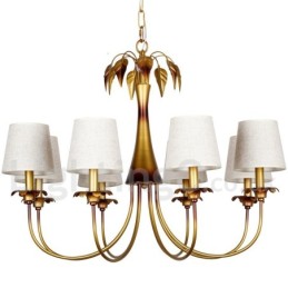 Lustre moderne contemporain rustique à 8 lumières de style bougie